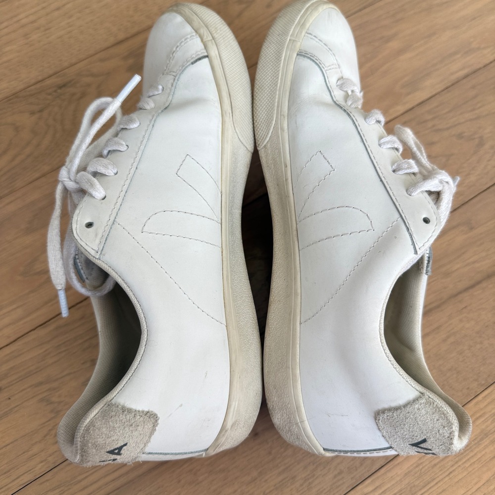 Veja Esplar Leather Sneakers Extra White Womens US 8 EUR 39 Low Top Shoes - Picture 8 of 12
